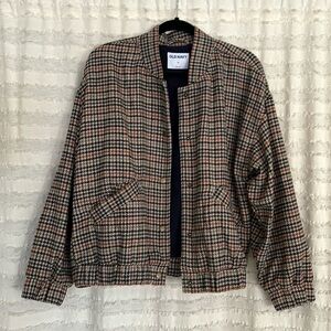 Plaid Bomber Jacket - Size M